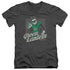 DC/RING RAYS - S/S ADULT V-NECK 30/1 - CHARCOAL