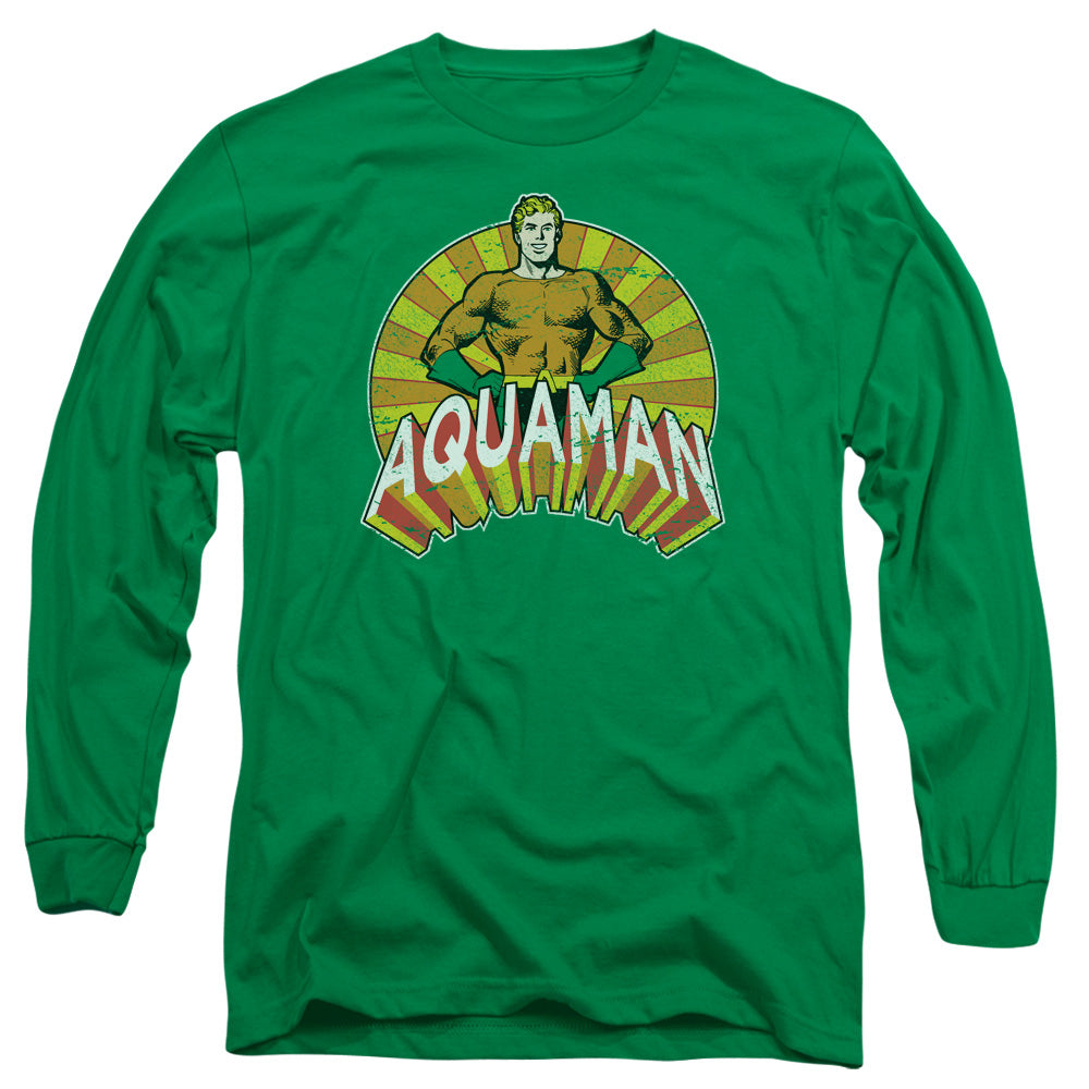 DC/AQUAMAN ARMS AKIMBO -  L/S ADULT 18/1  - KELLY GREEN