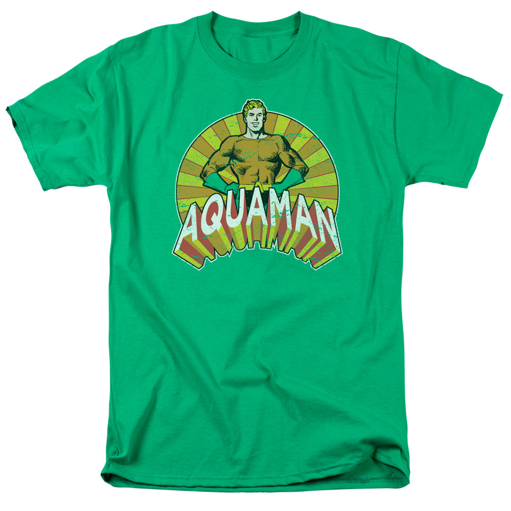 DC/AQUAMAN ARMS AKIMBO - S/S ADULT 18/1 - KELLY GREEN