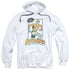 DC/AQUAMAN AM ACTION FIGURE - ADULT PULLOVER HOODIE - WHITE