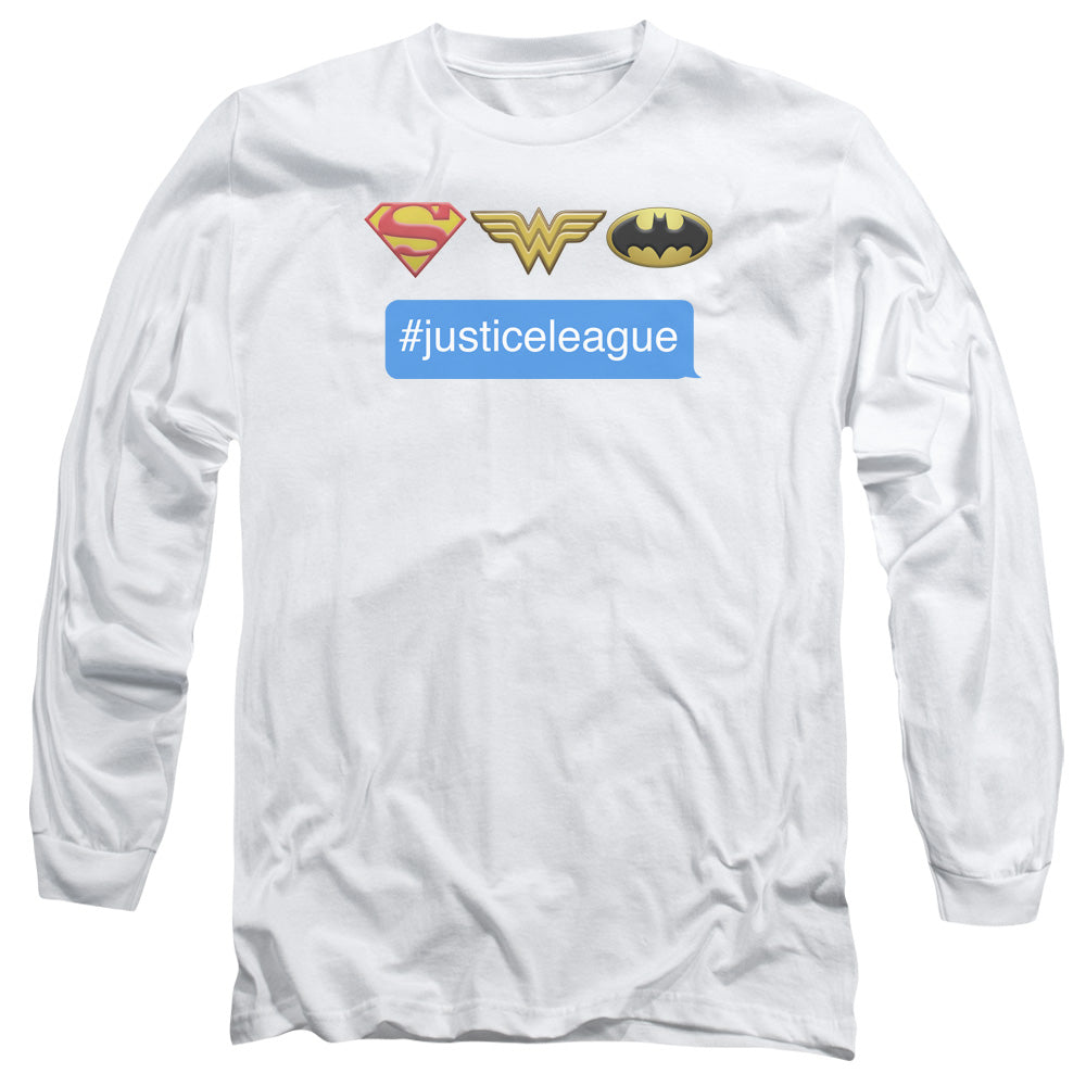 DC/HASHTAG JLA -  L/S ADULT 18/1  - WHITE
