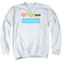 DC/HASHTAG JLA - ADULT CREWNECK SWEATSHIRT - WHITE