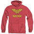 DCO/WONDER MOM - ADULT HEATHER HOODIE - RED