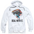 DCO/DEAL WITH IT - ADULT PULLOVER HOODIE - WHITE