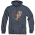 DC/WW75 STARBURST PORTRAIT - ADULT HEATHER HOODIE - NAVY
