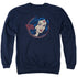 DC/WW75 STARBURST PORTRAIT - ADULT CREWNECK SWEATSHIRT - NAVY