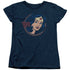 DC/WW75 STARBURST PORTRAIT - S/S WOMENS TEE - NAVY