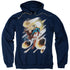 JLA/SUPERGIRL #1 - ADULT PULLOVER HOODIE - NAVY