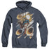 JLA/SUPERGIRL #1 - ADULT HEATHER HOODIE - NAVY