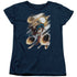 JLA/SUPERGIRL #1 - S/S WOMENS TEE - NAVY