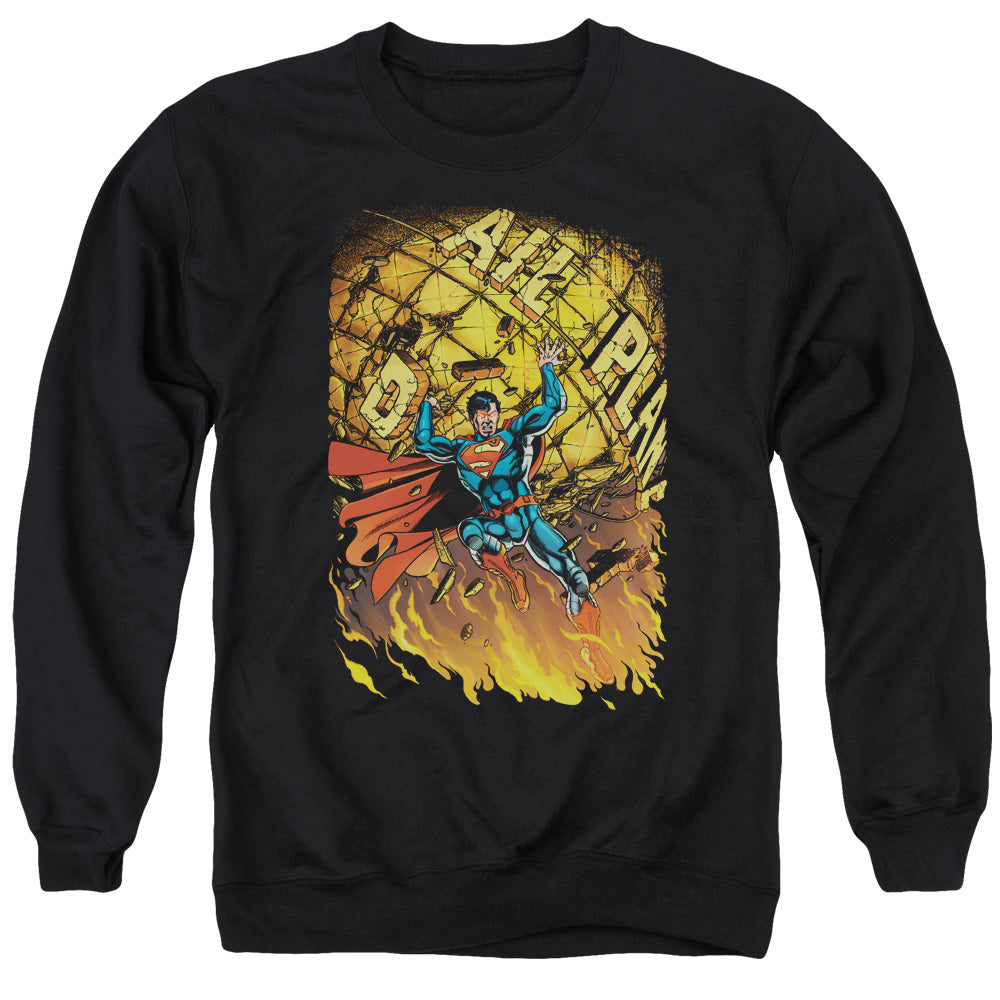 SUPERMAN/SUPERMAN #1 - ADULT CREWNECK SWEATSHIRT - BLACK