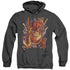 JLA/FLASH #1 - ADULT HEATHER HOODIE - BLACK