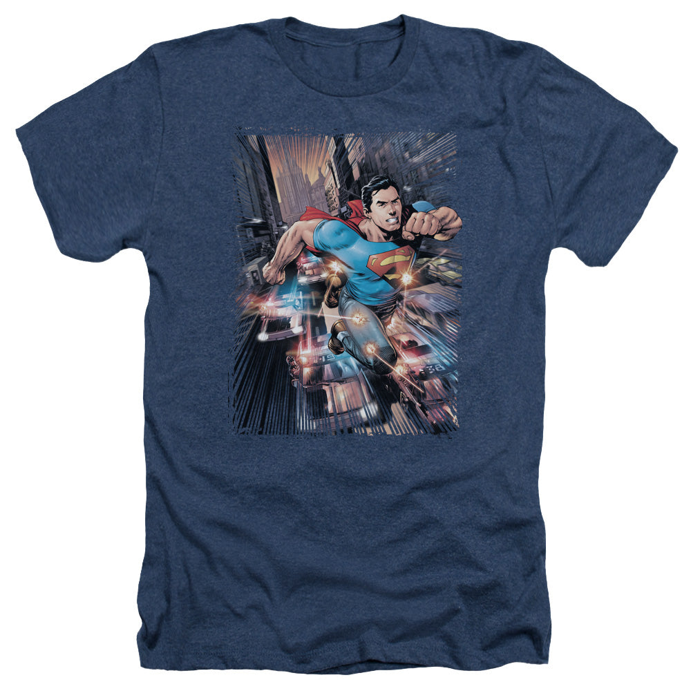 SUPERMAN/ACTION COMICS #1 - ADULT HEATHER - NAVY