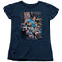 SUPERMAN/ACTION COMICS #1 - S/S WOMENS TEE - NAVY