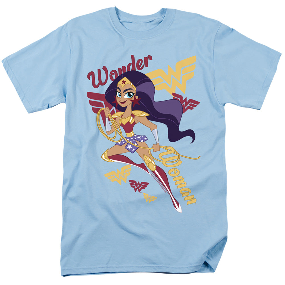 DC SUPERHERO GIRLS/WONDER WOMAN - S/S ADULT 18/1 - LIGHT BLUE