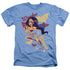 DC SUPERHERO GIRLS/WONDER WOMAN - ADULT HEATHER - LIGHT BLUE