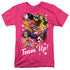 DC SUPERHERO GIRLS/TEAM UP - S/S ADULT 18/1 - HOT PINK