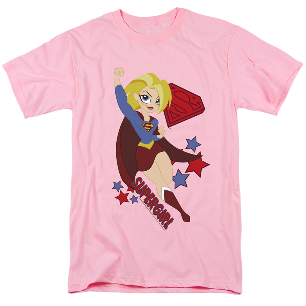 DC SUPERHERO GIRLS/SUPERGIRL - S/S ADULT 18/1 - PINK