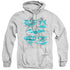 DC SUPERHERO GIRLS/LINE ART GROUP - ADULT PULLOVER HOODIE - ATHLETIC HEATHER