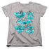 DC SUPERHERO GIRLS/LINE ART GROUP - S/S WOMENS TEE - ATHLETIC HEATHER