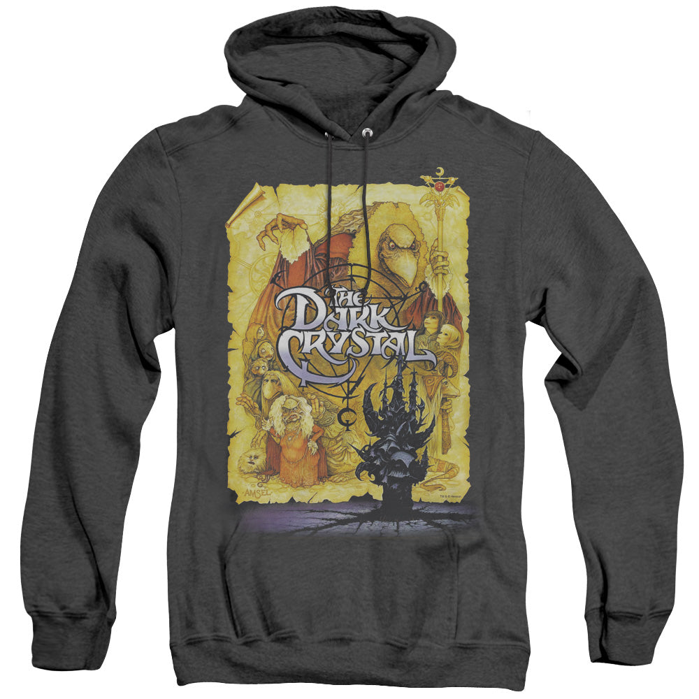 DARK CRYSTAL/POSTER - ADULT HEATHER HOODIE - BLACK