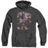 DARK CRYSTAL/POWER MAD - ADULT HEATHER HOODIE - BLACK