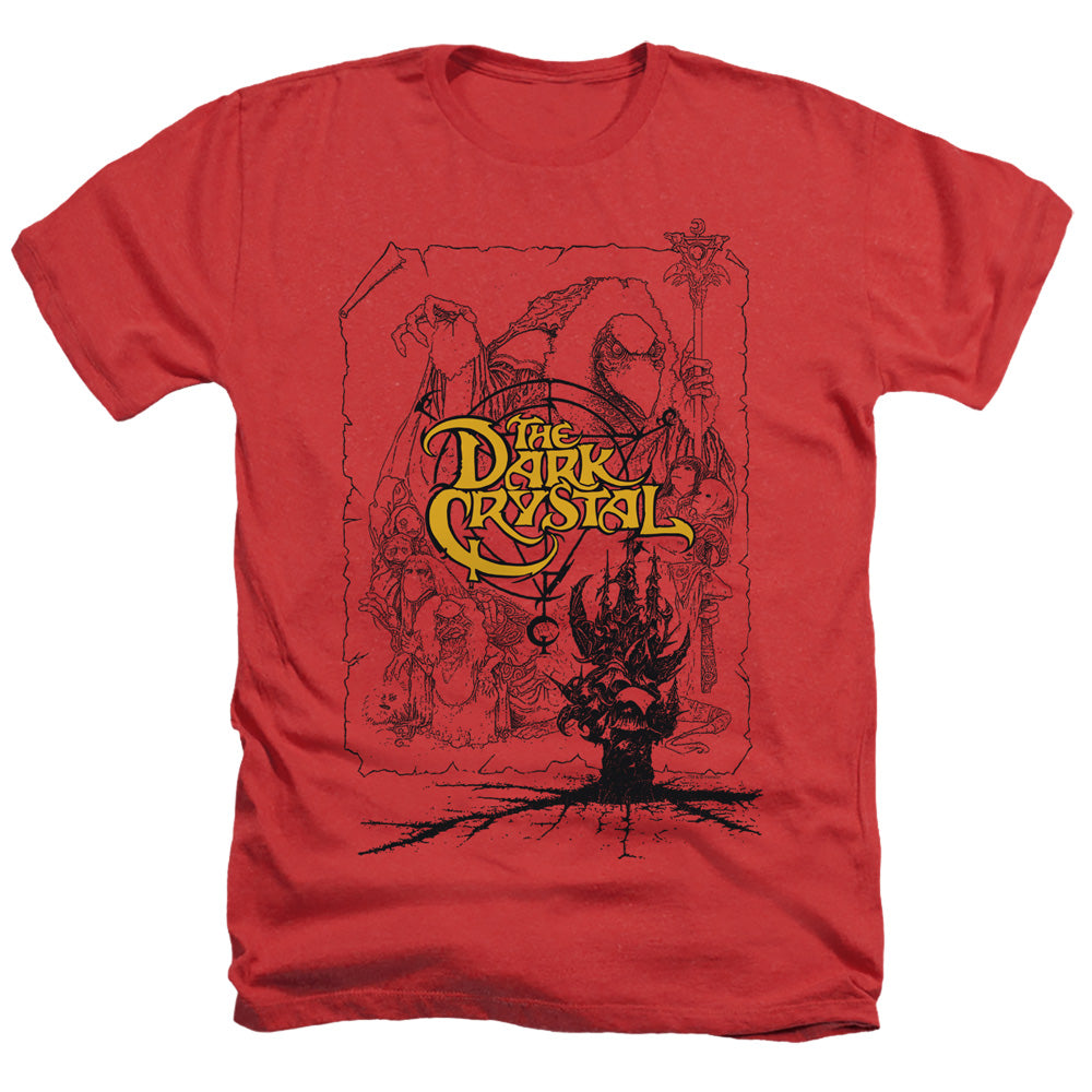 DARK CRYSTAL/POSTER LINES - ADULT HEATHER - RED