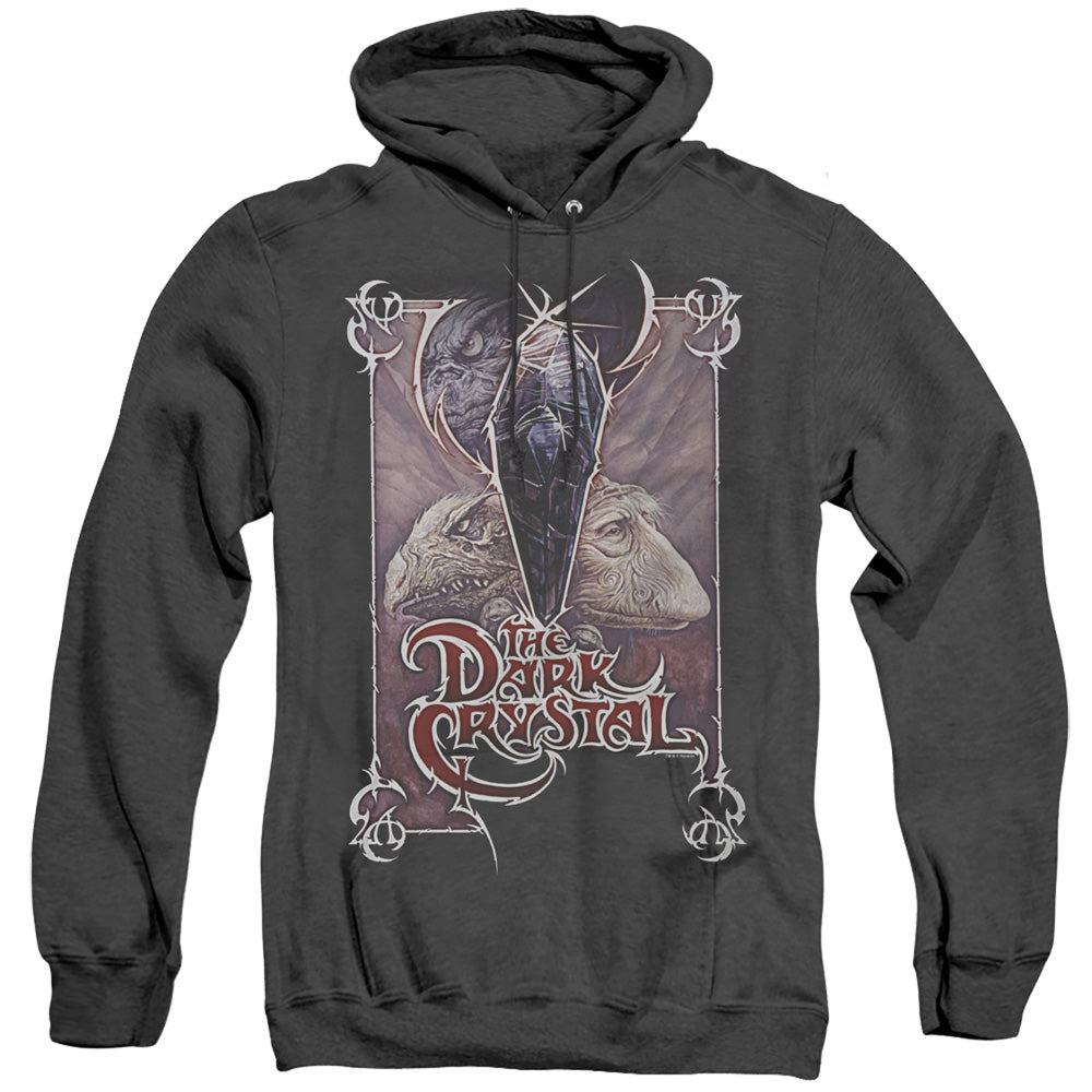 DARK CRYSTAL/WICKED POSTER - ADULT HEATHER HOODIE - BLACK