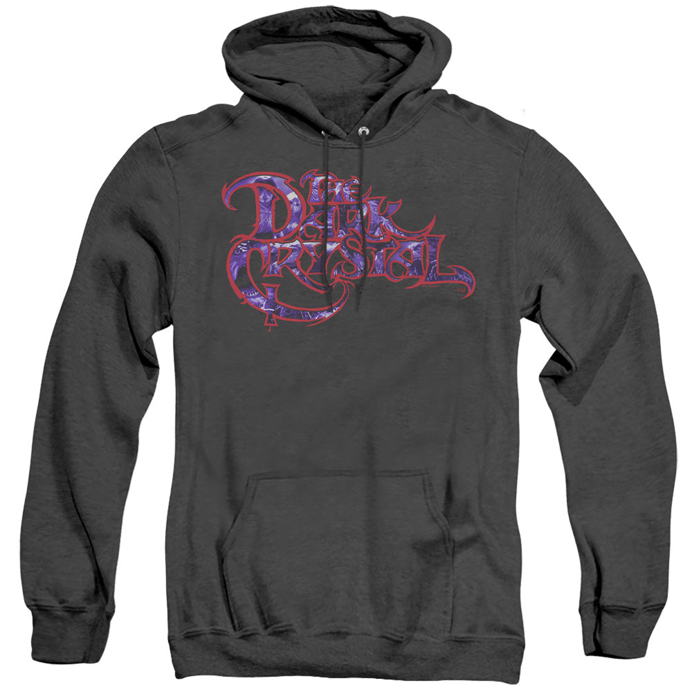 DARK CRYSTAL/COLLAGE LOGO - ADULT HEATHER HOODIE - BLACK