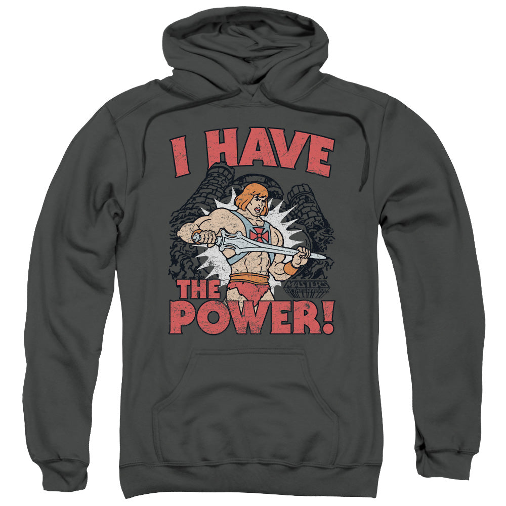 MASTERS OF THE UNIVERSE/I HAVE THE POWER - ADULT PULLOVER HOODIE - CHARCOAL