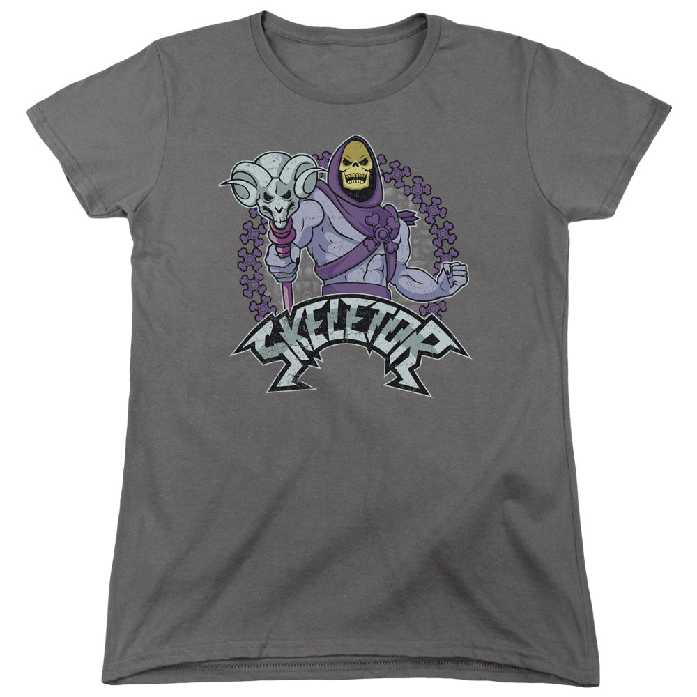MASTERS OF THE UNIVERSE/SKELETOR - S/S WOMENS TEE - CHARCOAL