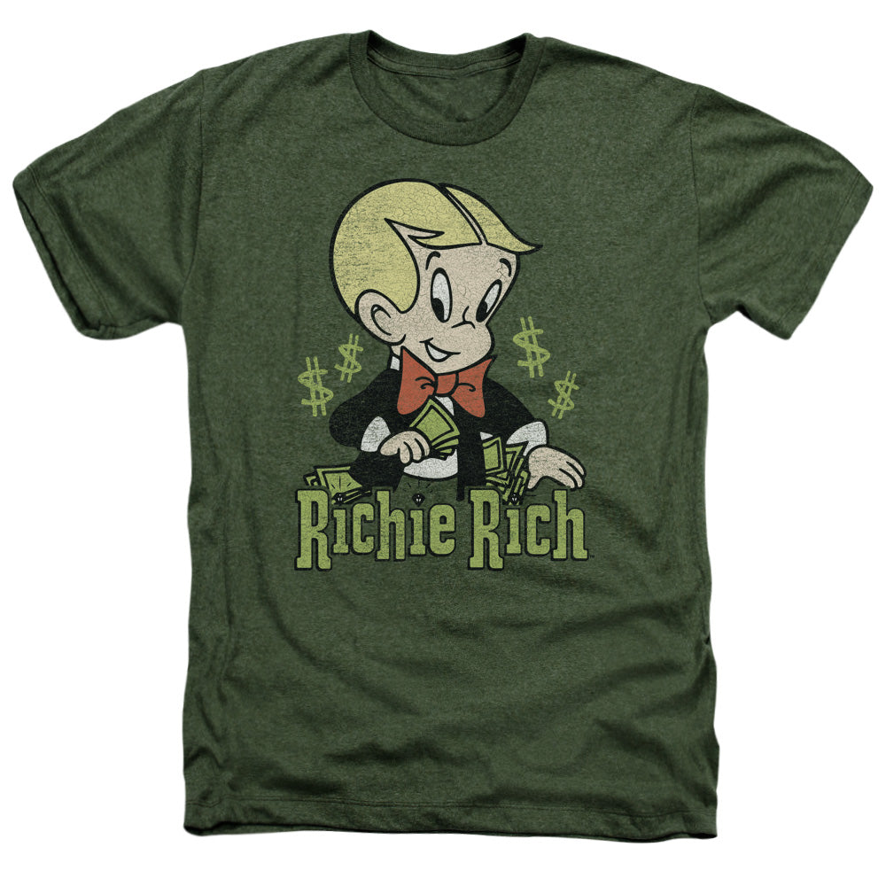 RICHIE RICH/RICH LOGO - ADULT HEATHER - MILITARY GREEN