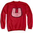 UNDERDOG/U CREST - ADULT CREWNECK SWEATSHIRT - RED