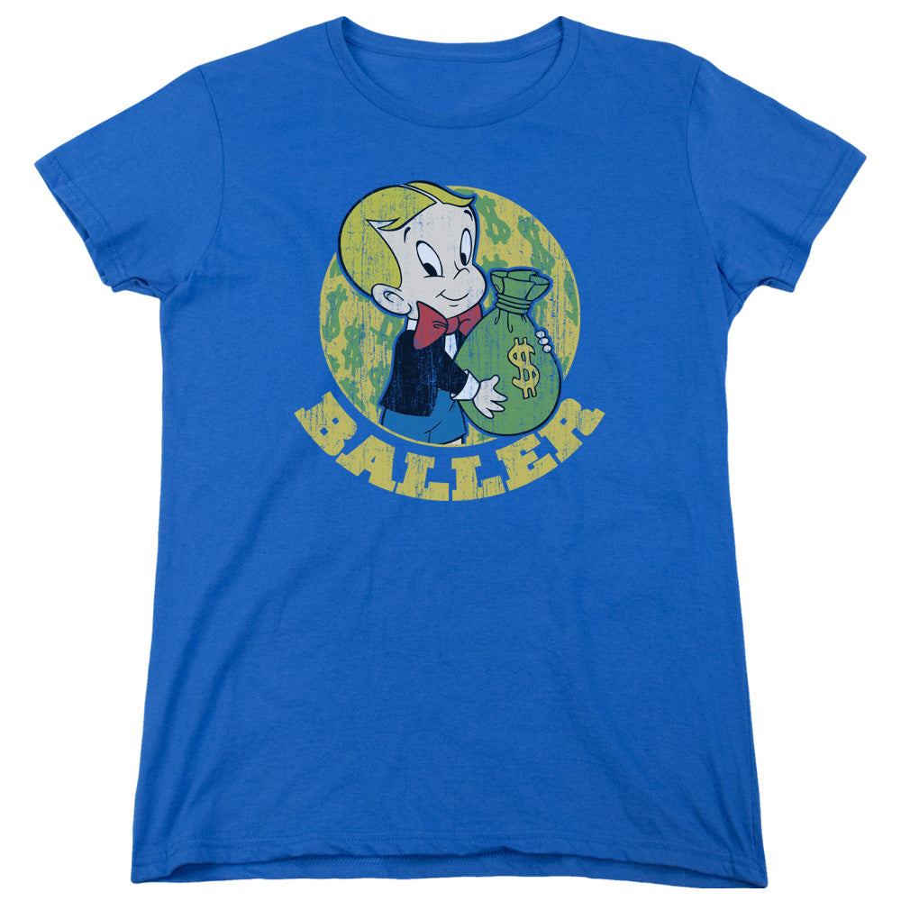 RICHIE RICH/BALLER - S/S WOMENS TEE - ROYAL BLUE