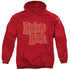 RICHIE RICH/STACKED - ADULT PULLOVER HOODIE - RED