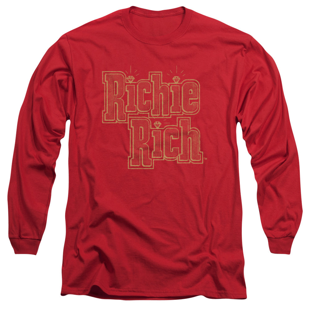 RICHIE RICH/STACKED -  L/S ADULT 18/1  - RED