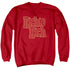RICHIE RICH/STACKED - ADULT CREWNECK SWEATSHIRT - RED
