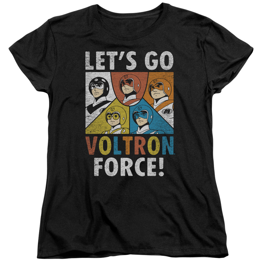 VOLTRON/FORCE - S/S WOMENS TEE - BLACK