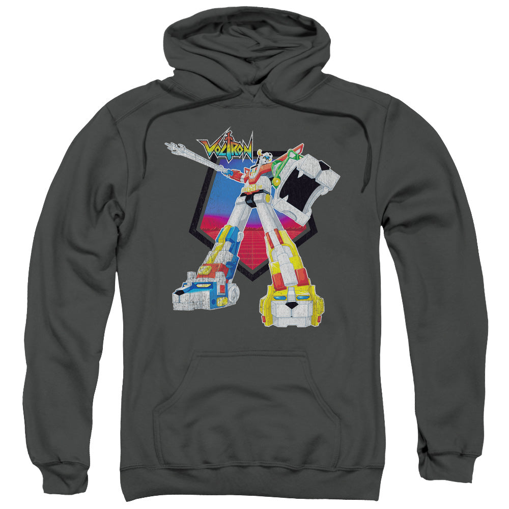 VOLTRON/BLAZING SWORD - ADULT PULLOVER HOODIE - CHARCOAL