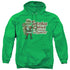 SANTA CLAUS IS COMIN TO TOWN/SANTA LOGO - ADULT PULLOVER HOODIE - KELLY GREEN