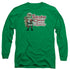 SANTA CLAUS IS COMIN TO TOWN/SANTA LOGO -  L/S ADULT 18/1  - KELLY GREEN