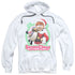 SANTA CLAUS IS COMIN TO TOWN/PENGUIN - ADULT PULLOVER HOODIE - WHITE