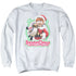 SANTA CLAUS IS COMIN TO TOWN/PENGUIN - ADULT CREWNECK SWEATSHIRT - WHITE