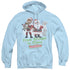 SANTA CLAUS IS COMIN TO TOWN/KRINGLE TO CLAUS - ADULT PULLOVER HOODIE - LIGHT BLUE