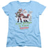 SANTA CLAUS IS COMIN TO TOWN/KRINGLE TO CLAUS - S/S WOMENS TEE - LIGHT BLUE