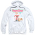 SANTA CLAUS IS COMIN TO TOWN/ANIMAL FRIENDS - ADULT PULLOVER HOODIE - WHITE