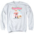 SANTA CLAUS IS COMIN TO TOWN/ANIMAL FRIENDS - ADULT CREWNECK SWEATSHIRT - WHITE