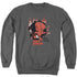 HOT STUFF/SINGE - ADULT CREWNECK SWEATSHIRT - CHARCOAL