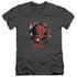 HOT STUFF/SINGE - S/S ADULT V-NECK 30/1 - CHARCOAL