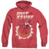 HOT STUFF/ON THE SUN - ADULT HEATHER HOODIE - RED